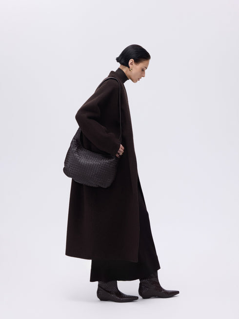 Refined Wool Belted Coat